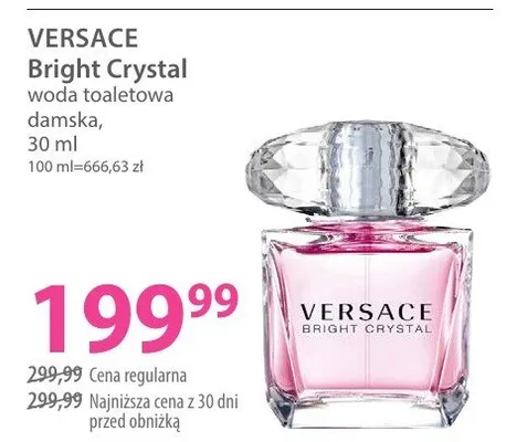 Woda toaletowa damska Versace Bright Crystal promocja w Hebe