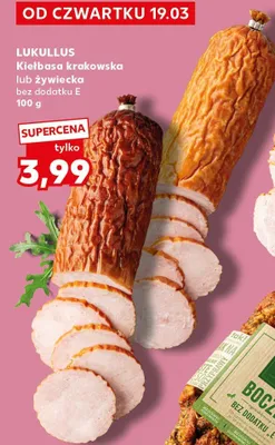 Kiełbasa krakowska lub żywiecka promocja w Kaufland