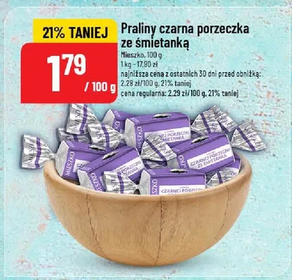 Praliny czarna porzeczka ze śmietanką promocja w POLOmarket