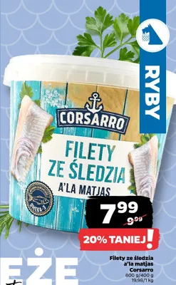 Filety ze śledzia a'la matjas Corsarro promocja w Netto
