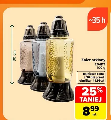 Znicz szklany 264KT promocja w Carrefour