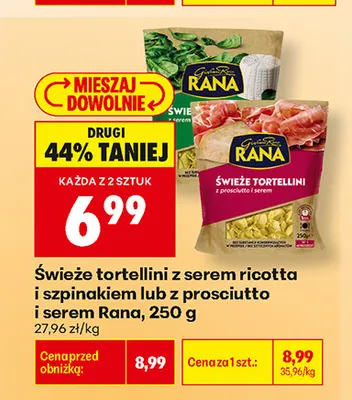 Świeże tortellini z prosciutto i serem Rana promocja w Biedronka