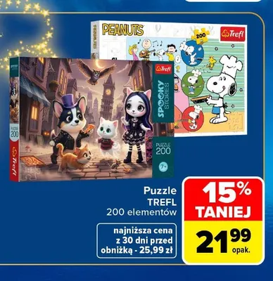 Puzzle Trefl 200 elementów promocja w Carrefour Market