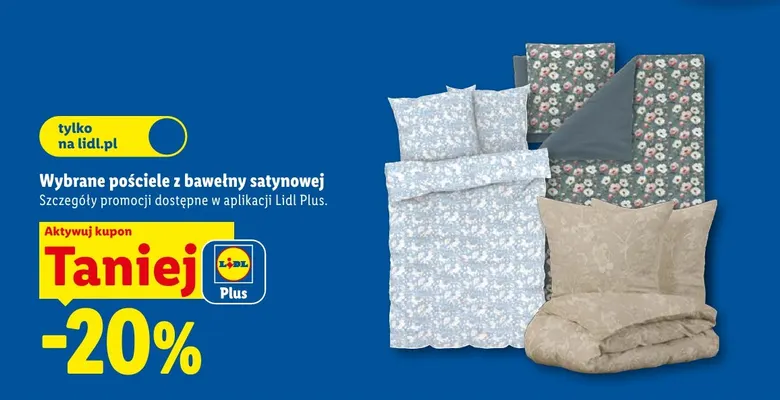 Pościel z bawełny satynowej promocja w Lidl