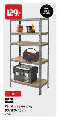 Regał magazynowy 90x180x45 cm Hard Head promocja w Jula