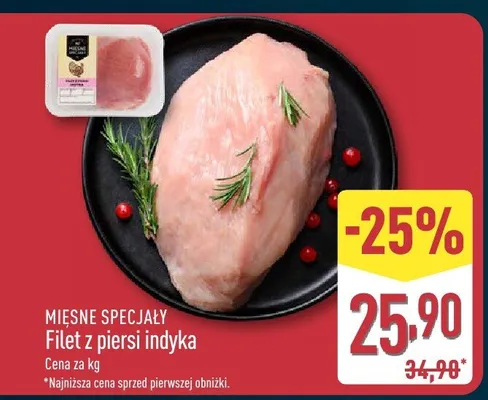 Filet z piersi indyka promocja w Aldi