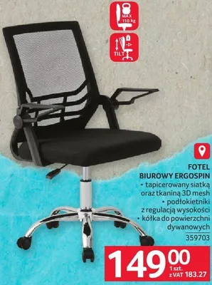 Fotel biurowy Ergospin promocja w Selgros