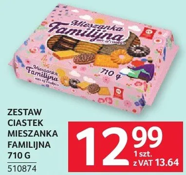 Zestaw ciastek Mieszanka Familijina 710 g promocja w Selgros