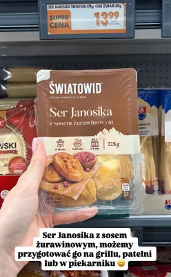 Ser Janosika z sosem żurawinowym promocja w Biedronka