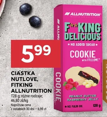 Ciastka nutlove cookie and jelly promocja w Stokrotka