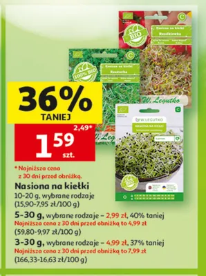 Nasiona na kiełki W. Legutko promocja w Auchan