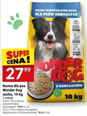 Karma dla psa Wonder Dog sucha z kurczakiem promocja w Twój Market