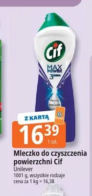 Mleczko do czyszczenia powierzchni Cif promocja w Leclerc