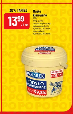 Masło klarowane Polmlek promocja w POLOmarket