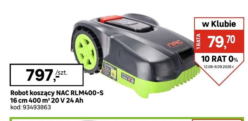 Robot koszący Nac RLM400-S promocja w Leroy Merlin