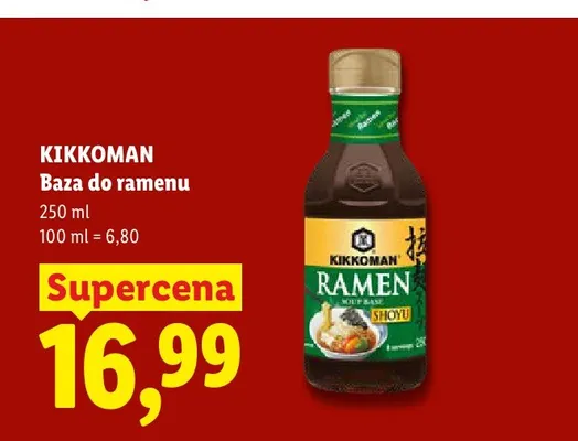 Baza do ramenu Kikkoman promocja w Lidl