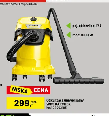 Odkurzacz uniwersalny Kärcher WD3 promocja w Leroy Merlin