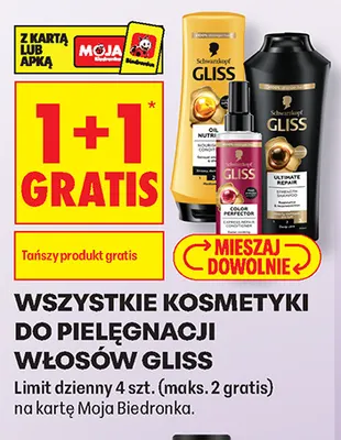 Kosmetyki do pielęgnacji włosów Gliss promocja w Biedronka