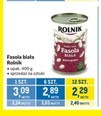 Fasola biała Rolnik promocja w Makro