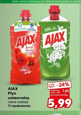 Płyn uniwersalny Ajax Floral Fiesta Red Flowers promocja w Kaufland