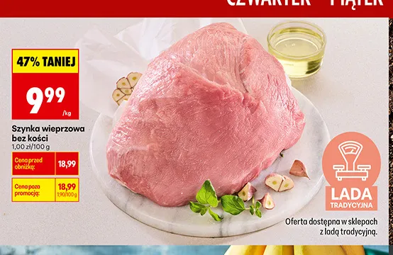 Szynka wieprzowa bez kości promocja w Biedronka