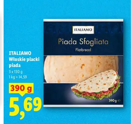 Włoskie placki piada ITALIAMO promocja w Lidl