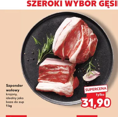 Szponder wołowy krojony promocja w Kaufland