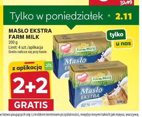 Masło ekstra Farm Milk promocja w Stokrotka