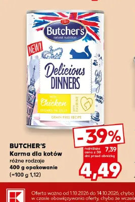 Karma dla kotów Butcher's promocja w Kaufland