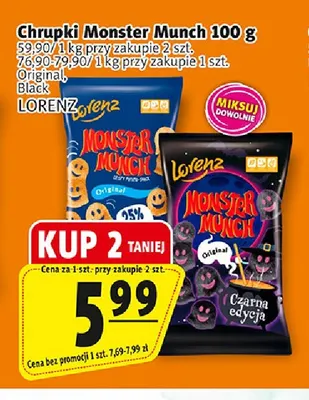 Chrupki Lorenz Monster Munch Black promocja w Prim Market
