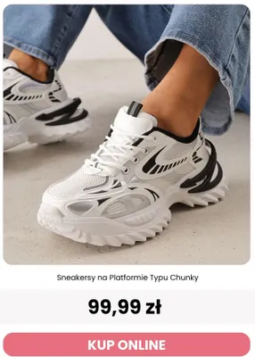 Sneakersy na platformie typu chunky Renee promocja w Renee