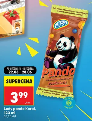 Lody Pando Koral promocja w Biedronka