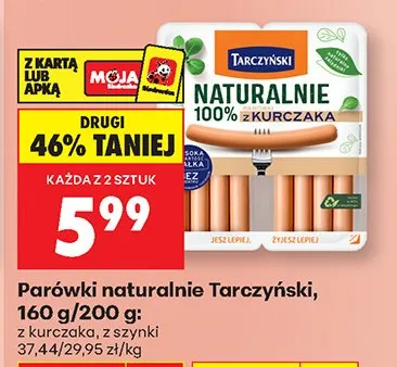 Parówki naturalnie Tarczyński promocja w Biedronka