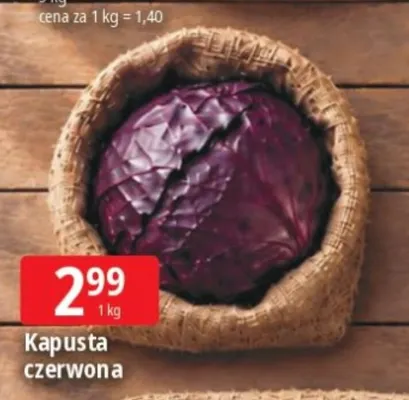 Kapusta czerwona promocja w Leclerc