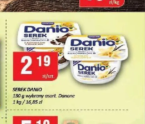 Serek homogenizowany Danio waniliowy promocja w Chorten