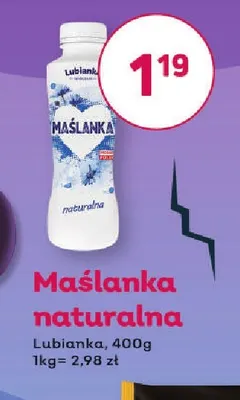 Maślanka naturalna Lubianka promocja w Bliski