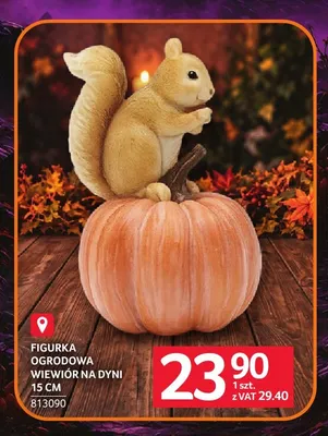 Figurka ogrodowa wiewiór na dyni 15 cm promocja w Selgros
