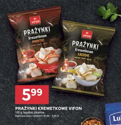 Prażynki krewetkowe łagodne Vifon promocja w Stokrotka