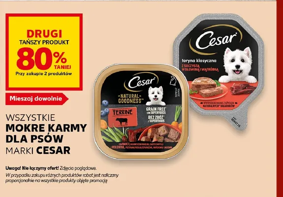 Mokra karma dla psów Cesar Natural Goodness Terrine z wołowiną promocja w Kaufland