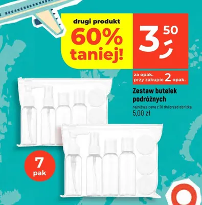 Zestaw butelek podróżnych promocja w Dealz