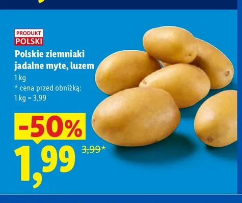 Polskie ziemniaki jadalne myte promocja w Lidl