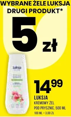 Żel LUKSJA Kremowy żel pod prysznic, 500 ml promocja w Drogerie Natura
