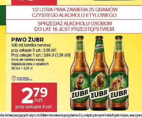 Piwo Żubr promocja w Stokrotka