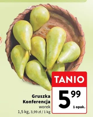 Gruszka konferencja worek promocja w Intermarche