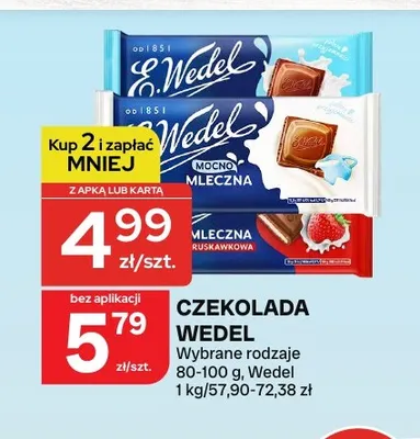 Czekolada Wedel promocja w Chorten