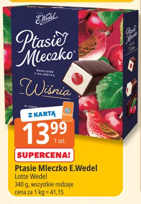 Ptasie Mleczko E.Wedel Wiśnia promocja w Leclerc