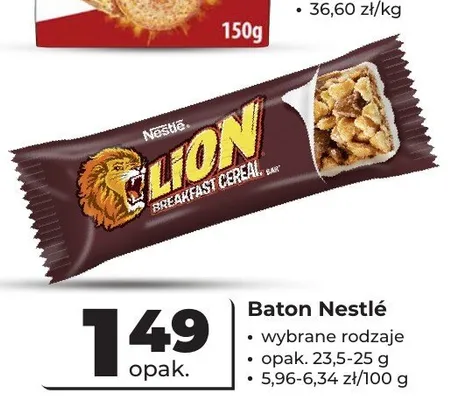 Baton zbożowy Lion Nestlé promocja w Odido