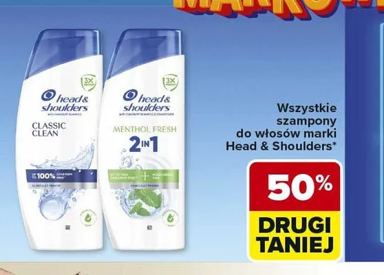 Szampony do włosów Head & Shoulders promocja w Carrefour Market