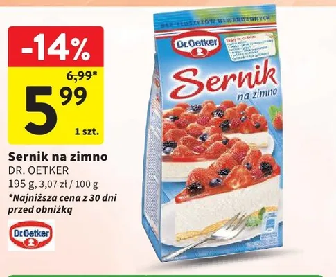 Sernik na zimno Dr.Oetker promocja w Intermarche