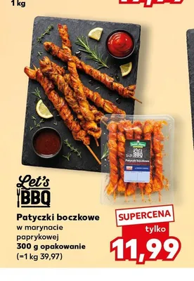 Patyczki boczkowe w marynacie paprykowej Let's BBQ promocja w Kaufland